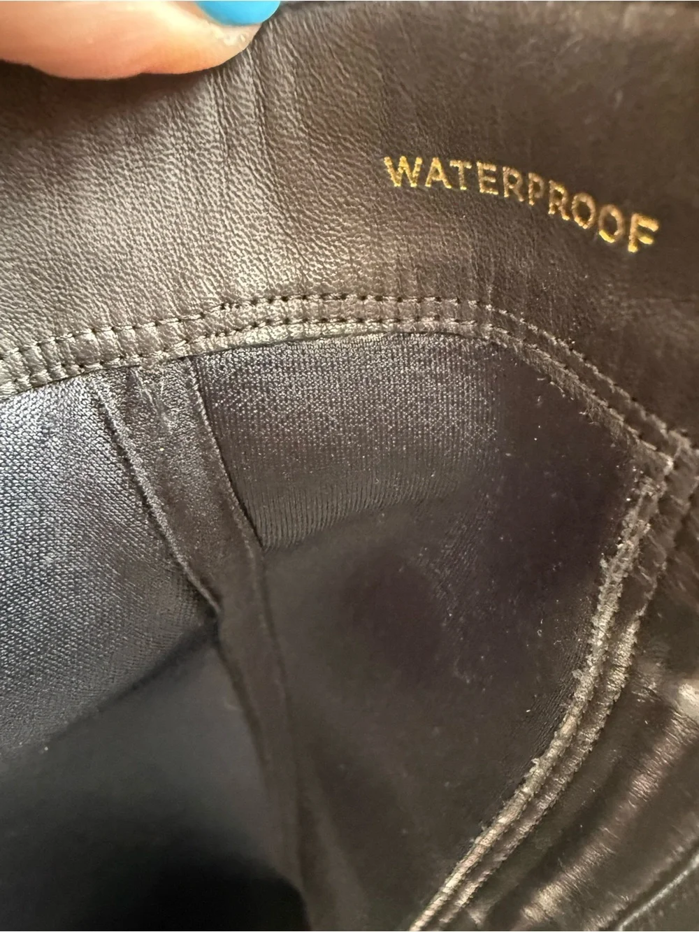 Cole Haan Black Patent Knee Boots with Buckle Accent size 6